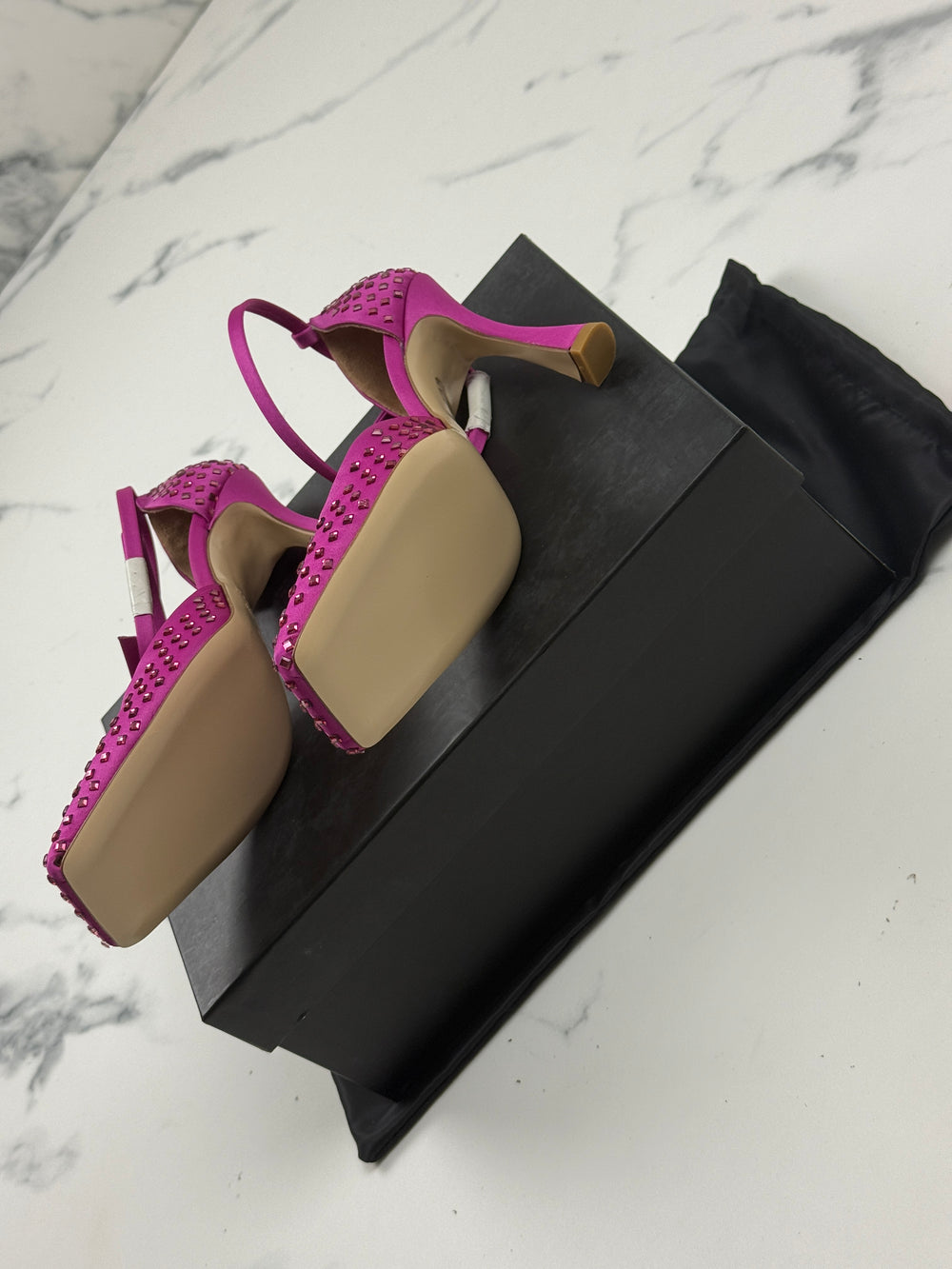 PINKO Fieno Decollete Damen Pumps Fuchsia Strass Gr. 36 Neu