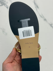 & Other Stories Damen Sandalen Gold Leder Nieten Gr. 38 Neu