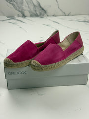 Geox D Lampedusa Damen Espadrilles Cyclamen Leder Gr. 39 Neu