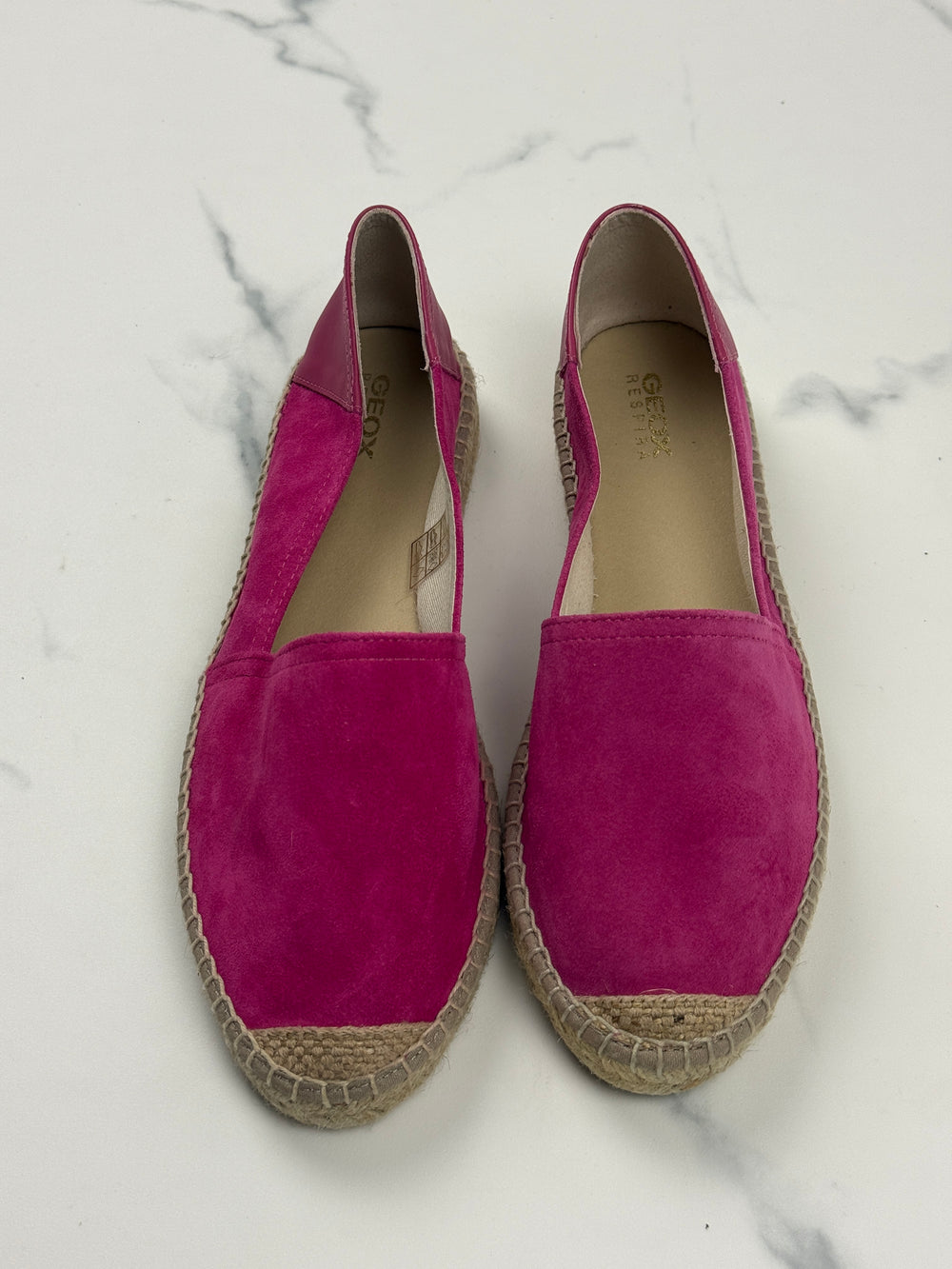 Geox D Lampedusa Damen Espadrilles Cyclamen Leder Gr. 39 Neu