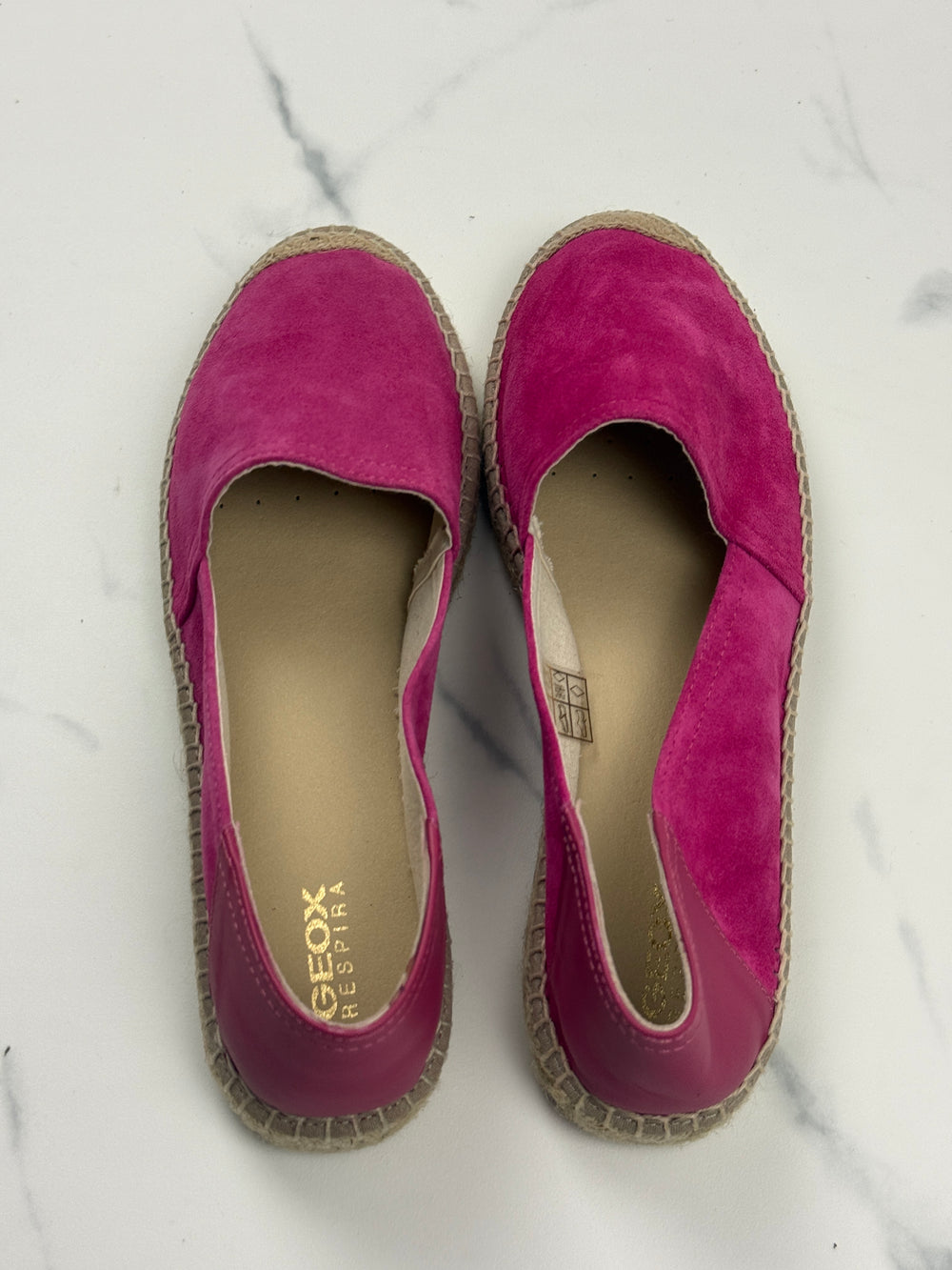 Geox D Lampedusa Damen Espadrilles Cyclamen Leder Gr. 39 Neu