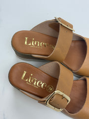 Lince Sindi Damen Sandalen Camel Leder Keilabsatz Gr. 37 Neu mit kleinem Mangel