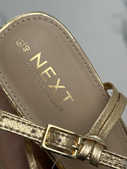 Next Regular Fit Damen Keilabsatz Sandalen Gold Gr. 40 Neu