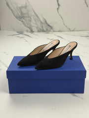 Stuart Weitzman Lulah Damen Mules Schwarz Wildleder Gr. 35