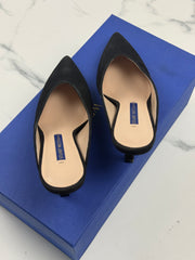 Stuart Weitzman Lulah Damen Mules Schwarz Wildleder Gr. 35
