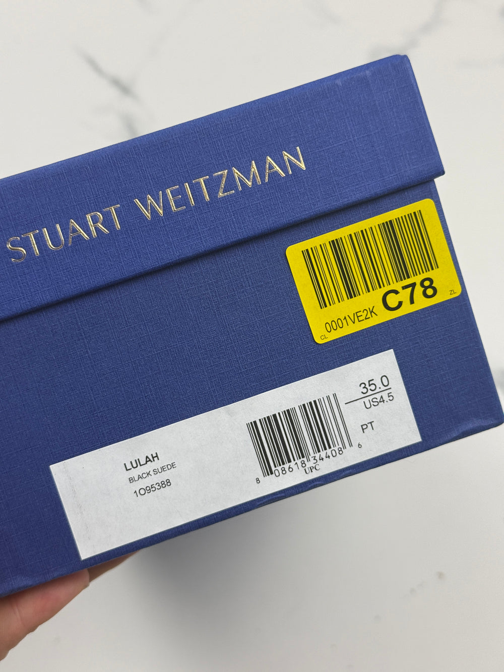 Stuart Weitzman Lulah Damen Mules Schwarz Wildleder Gr. 35