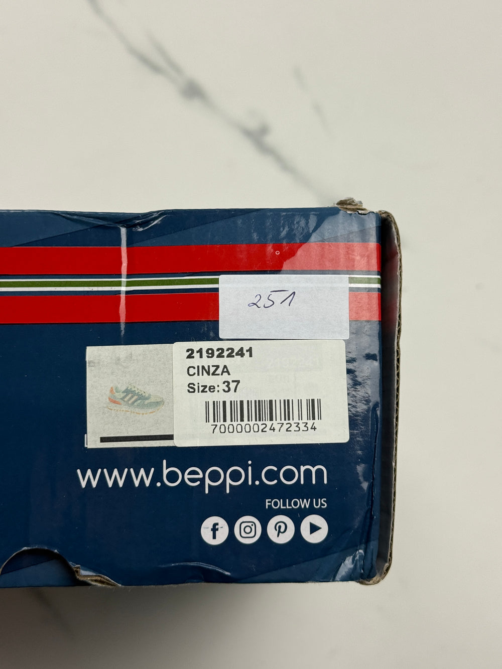 Beppi Damen Sneaker Grau Orange Gr. 37 Neu mit Etikett