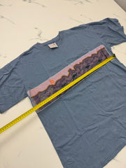Bulurru Australia Herren T-Shirt Blau Gr. M Aboriginal Art Känguru 100% Baumwolle