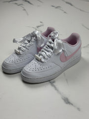 Nike Court Vision Low Damen Sneaker Weiß Rosa Gr. 36,5