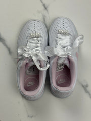 Nike Court Vision Low Damen Sneaker Weiß Rosa Gr. 36,5
