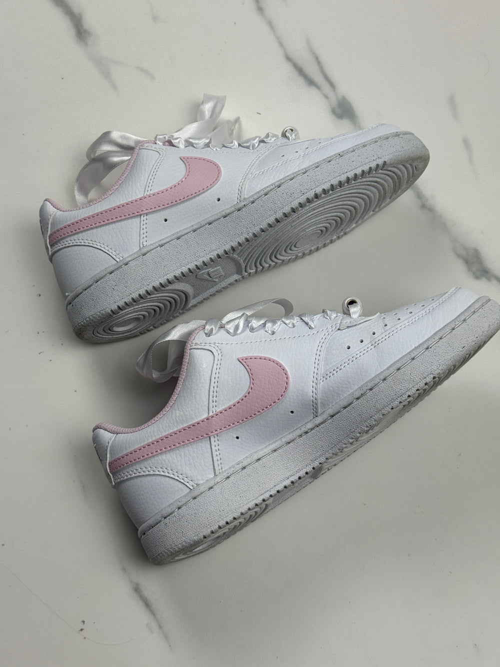 Nike Court Vision Low Damen Sneaker Weiß Rosa Gr. 36,5