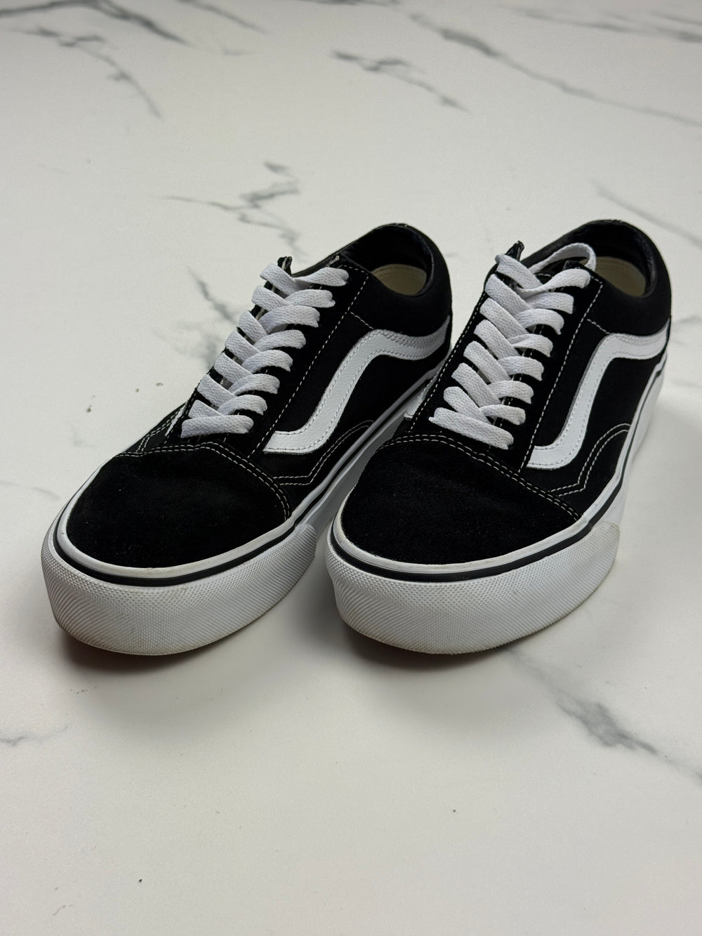 Vans Old Skool Platform Damen Sneaker Schwarz Weiß Gr. 38