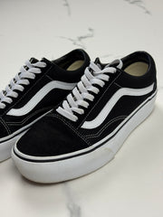 Vans Old Skool Platform Damen Sneaker Schwarz Weiß Gr. 38