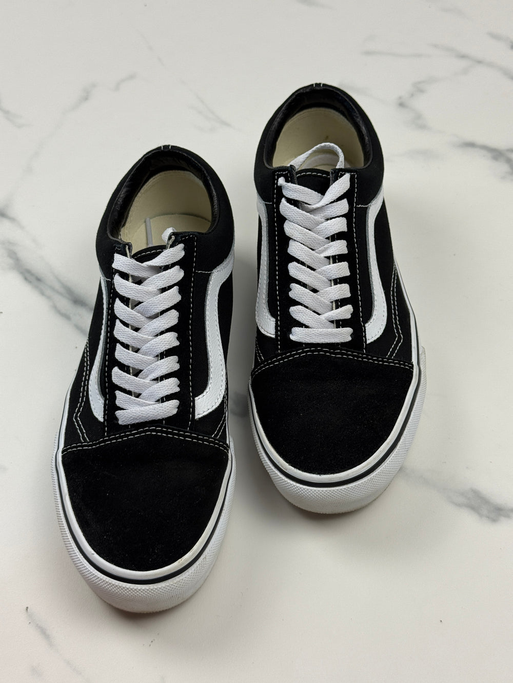 Vans Old Skool Platform Damen Sneaker Schwarz Weiß Gr. 38