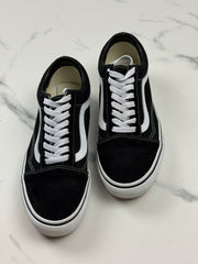 Vans Old Skool Platform Damen Sneaker Schwarz Weiß Gr. 38