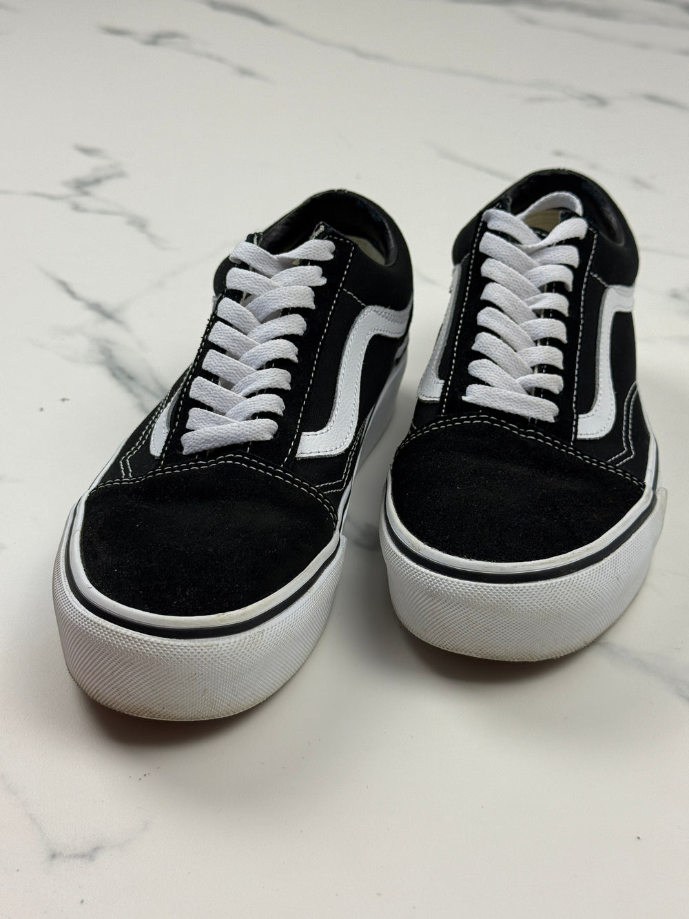 Vans Old Skool Platform Damen Sneaker Schwarz Weiß Gr. 38