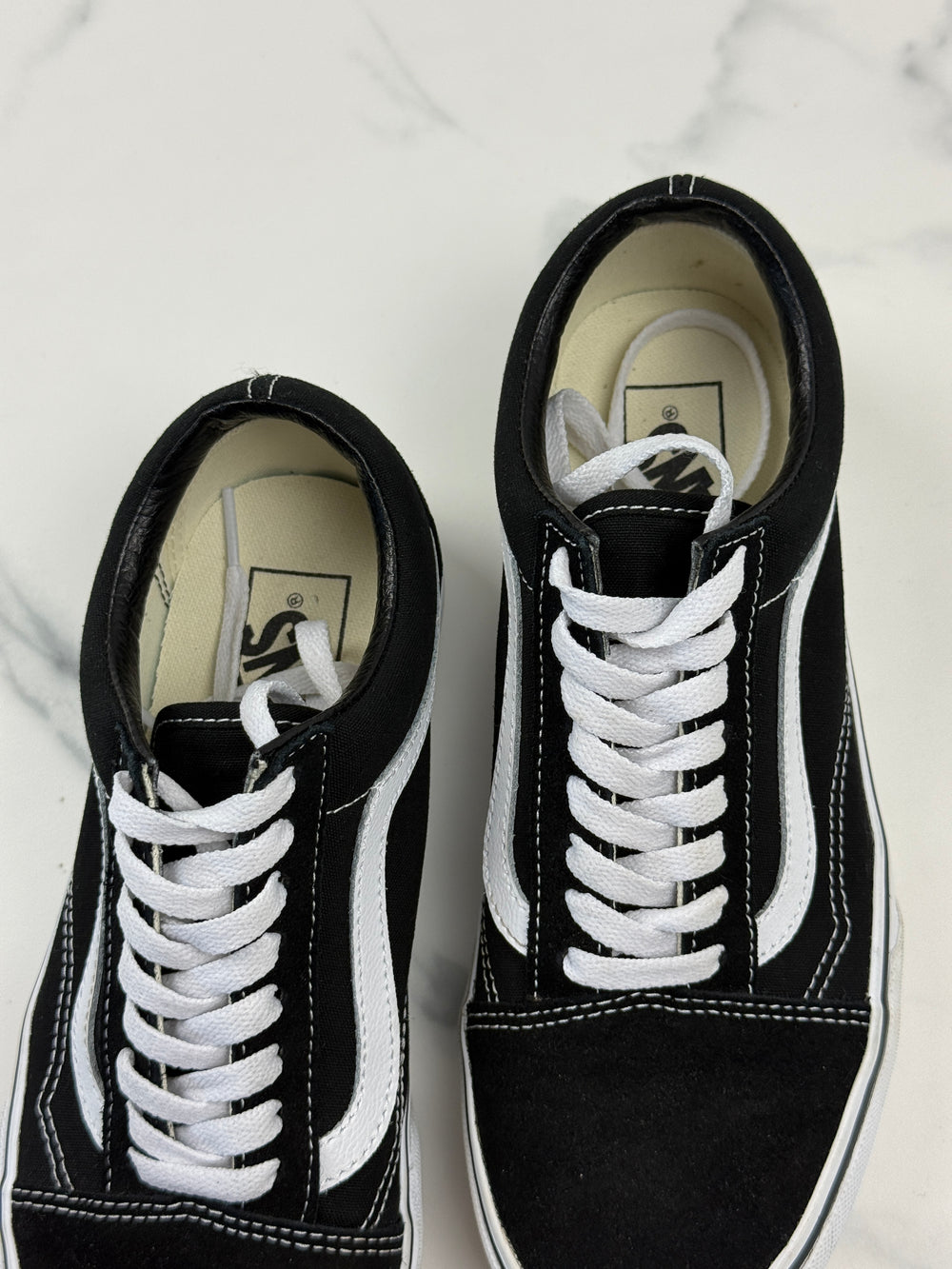Vans Old Skool Platform Damen Sneaker Schwarz Weiß Gr. 38