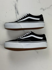 Vans Old Skool Platform Damen Sneaker Schwarz Weiß Gr. 38