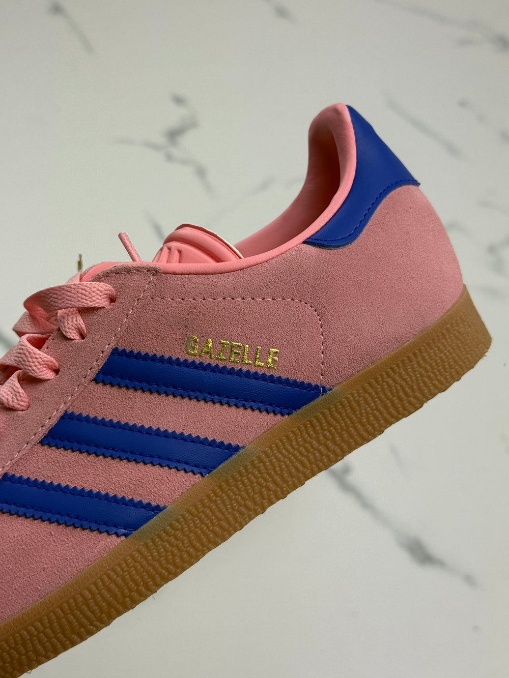 Adidas Originals Gazelle Damen Sneaker Rosa Blau Wildleder Gr. 39 1/3