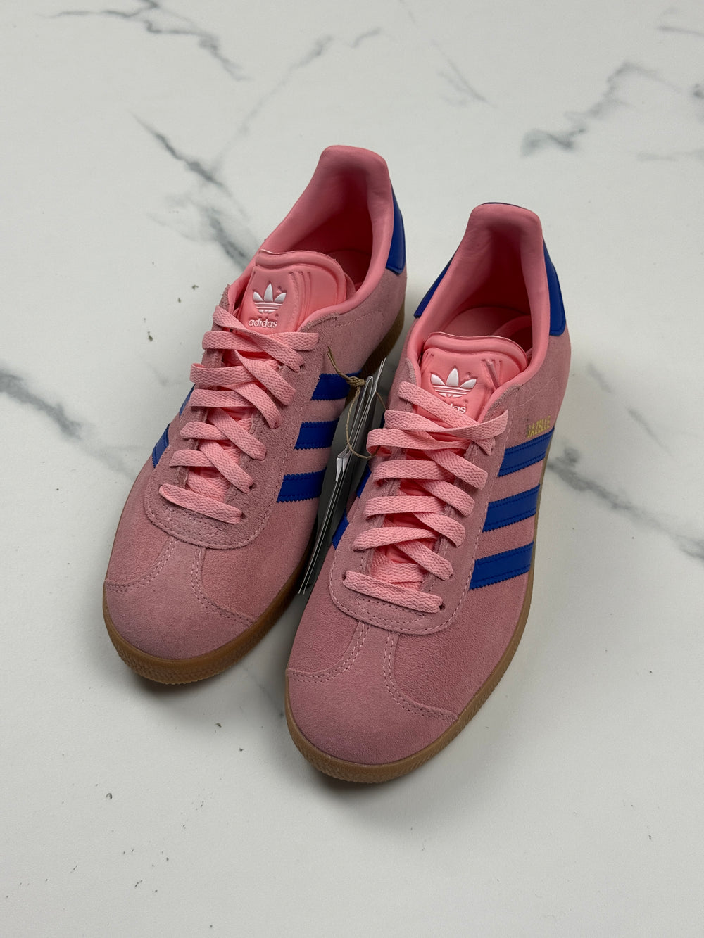 Adidas Originals Gazelle Damen Sneaker Rosa Blau Wildleder Gr. 39 1/3