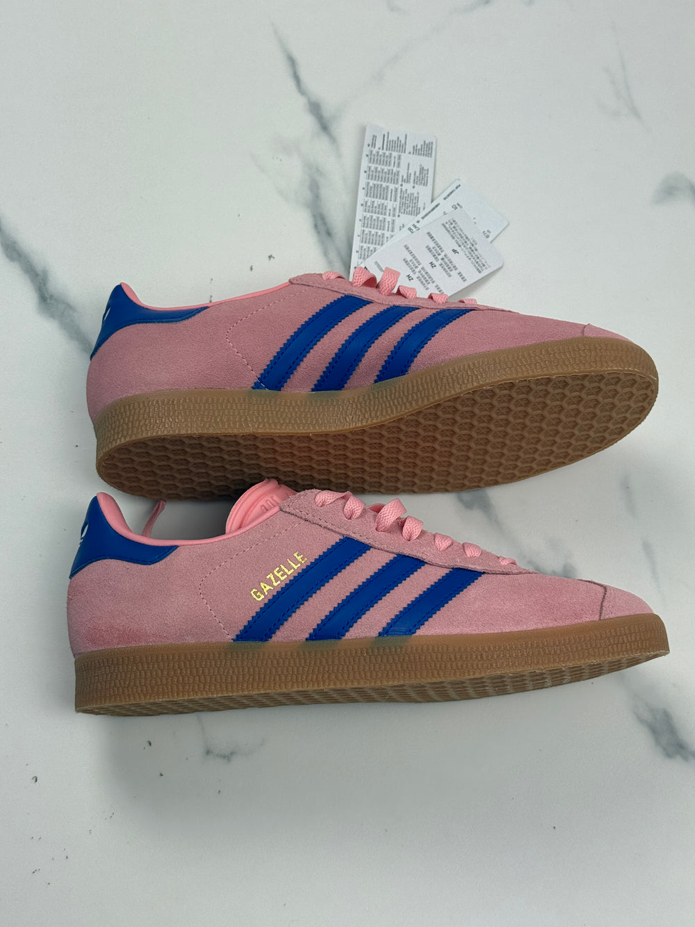 Adidas Originals Gazelle Damen Sneaker Rosa Blau Wildleder Gr. 39 1/3