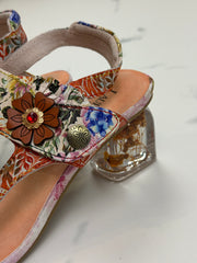 Laura Vita Framboiseo 26 Damen Leder Sandalen Coral Multicolor Gr. 41