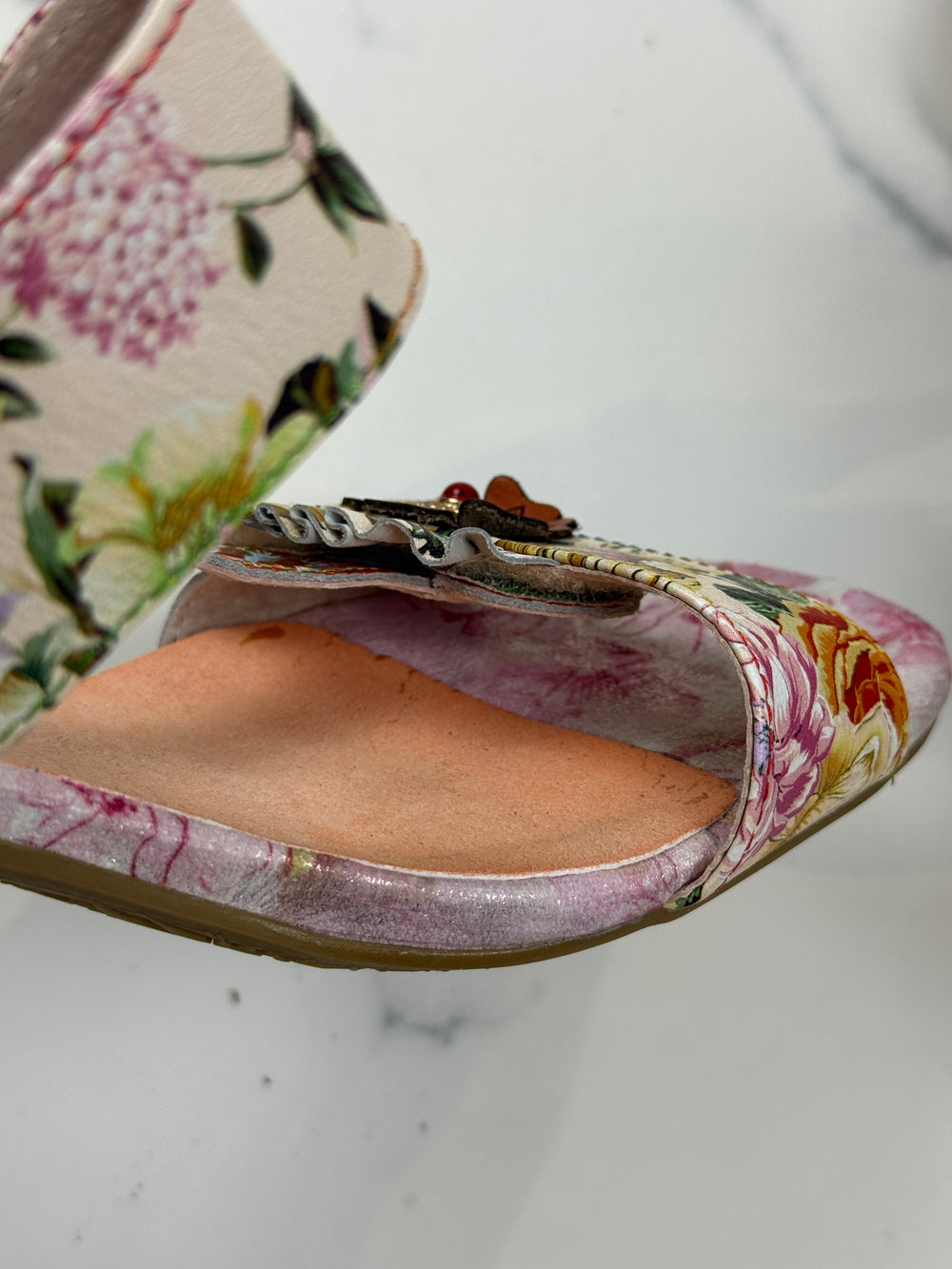 Laura Vita Framboiseo 26 Damen Leder Sandalen Coral Multicolor Gr. 41