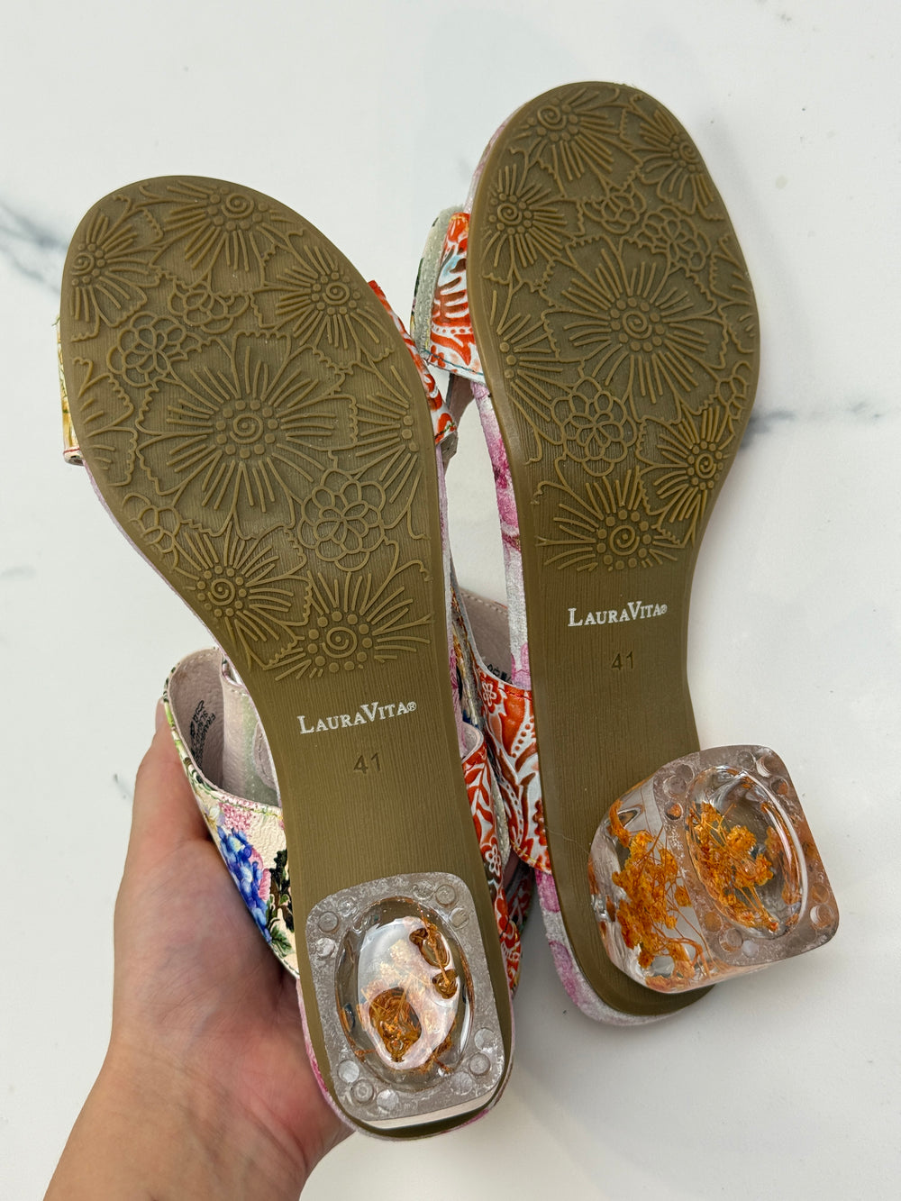 Laura Vita Framboiseo 26 Damen Leder Sandalen Coral Multicolor Gr. 41