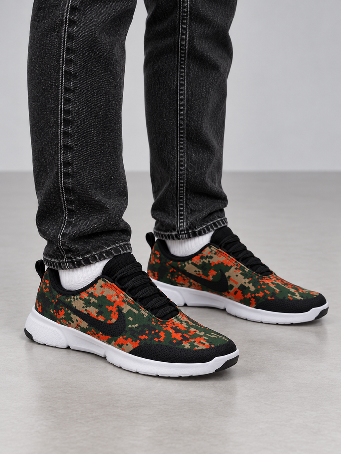 Nike HyperAdapt 1.0 E.A.R.L. Herren Camo Sneaker Grün Orange Schwarz ca. Gr. 41
