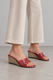Next Damen Keilabsatz Sandalen Rosa Transparent Gr. 38