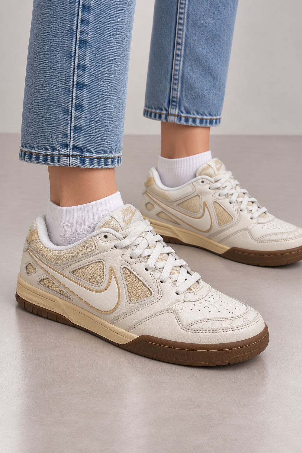 Nike Field General Damen Sneaker Weiß Beige Gr. 36,5