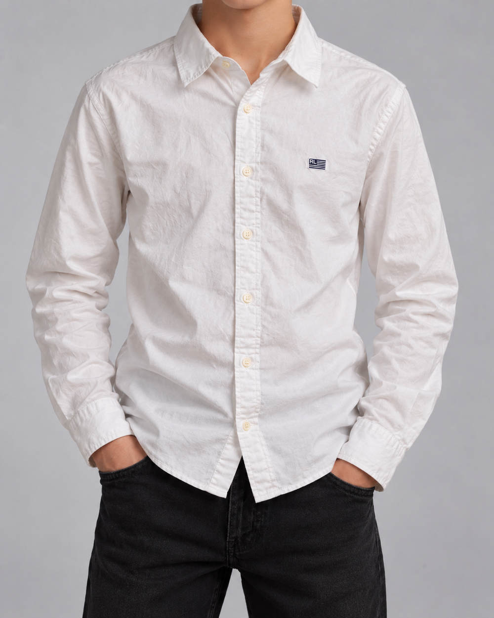 Polo Jeans Company Ralph Lauren Kinder Hemd Weiß Gr. 158 12–13 Jahre Baumwolle