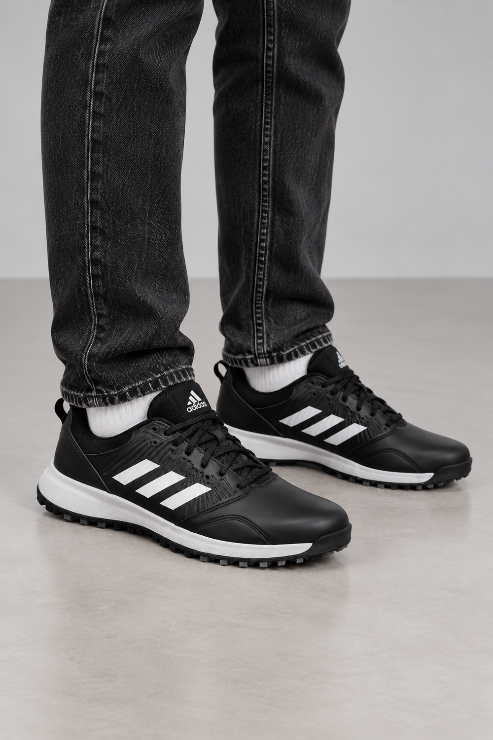 Adidas CP Traxion SL Herren Golfschuhe Schwarz Weiß Gr. 40 2/3