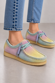 Clarks Originals Wallabee Damen Wildleder Schuhe Multicolor Pastell Gr. 37