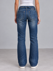 G-Star Damen Jeans Blau Gr. S W27 Bootcut 98% Baumwolle Made in Italy