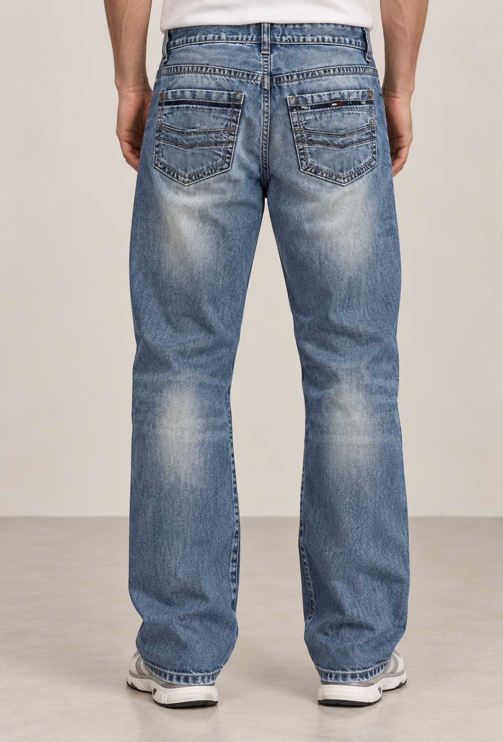 Tommy Hilfiger Herren Jeans Hellblau W36 Straight Leg 5-Pocket